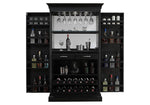 Mango Wood Peetz Royal Stylish Bar Cabinet with Wine Glass Storage for Living Room | Chestnut Finish 