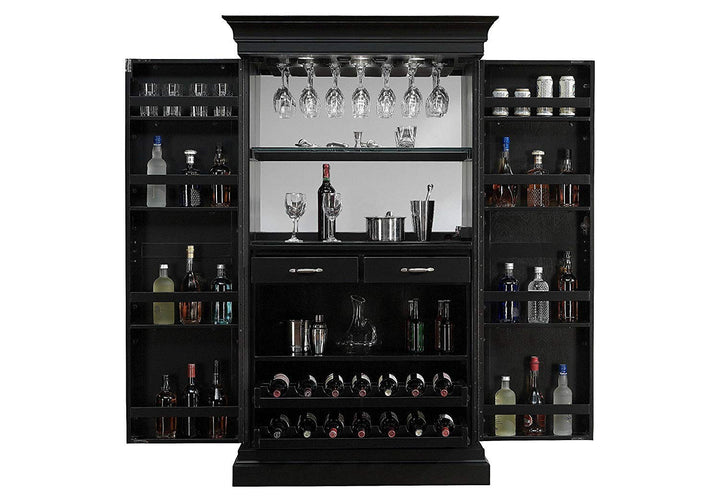 Translation missing: en.Mango Wood Peetz Royal Stylish Bar Cabinet with Wine Glass Storage for Living Room | Chestnut Finish 
