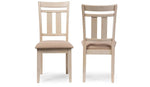 Solid Wood Torrance Dining Chair Set for Home | Set of 2 Chair | Cream Finish 