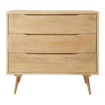 Mango Wood Dublin Chest of 4 Drawers Storage Cabinet for Living Room Furniture (White) 