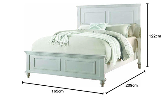 APRODZ Solid Wood Storage Queen Size Stites Bed for Bedroom Stylish | White Finish