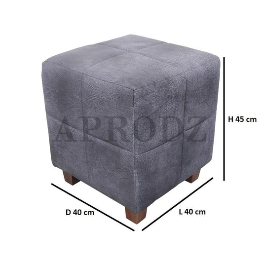 Translation missing: en.Square Printed Ottoman Stool Upholstered Foam Cushioned Pouffes for Living Room | Puffy Muddha Stool for Footrest &amp; Sitting, Velvet Pouf Stool, Furniture for Home Decor, Office Set of 2 (Navy) 