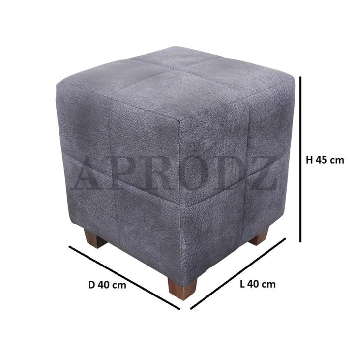 Translation missing: en.Square Printed Ottoman Stool Upholstered Foam Cushioned Pouffes for Living Room | Puffy Muddha Stool for Footrest &amp; Sitting, Velvet Pouf Stool, Furniture for Home Decor, Office Set of 2 (Navy) 