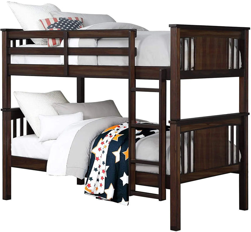 Sheesham Wood Beerar Kids Bunk Beds with Ladder for Bedroom 