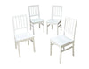 Solid Sheesham Wood White Natal Dining Chairs for Living Room | Set of 4 Wooden Chair