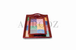 Aprodz Wooden Tray, 2-Piece Set, Service for 6 (Multicolour)