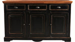 APRODZ Mango Wood Suzano Sideboard Storage Cabinet for Living Room