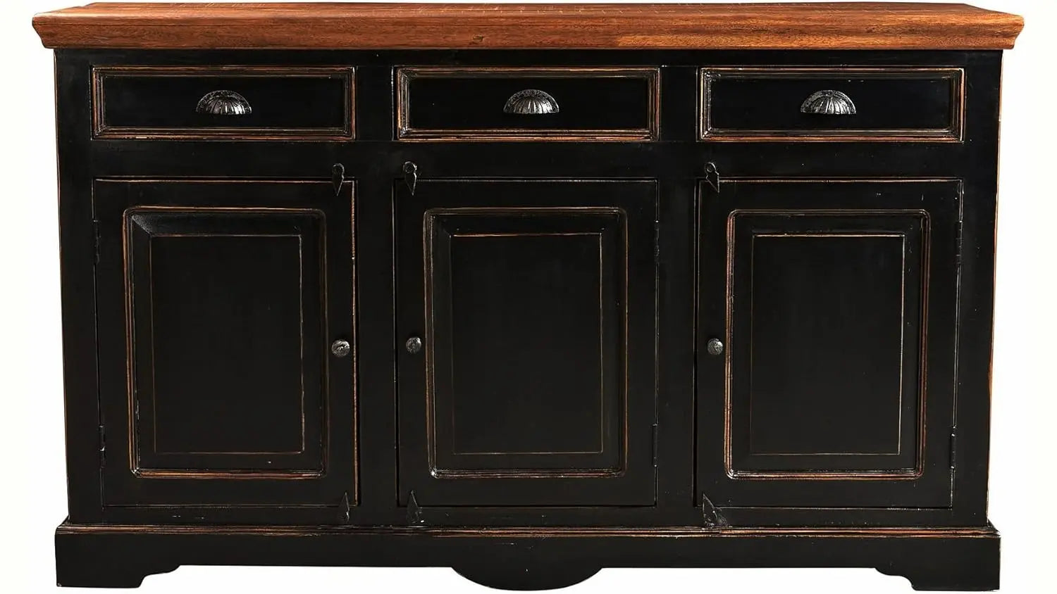 APRODZ Mango Wood Suzano Sideboard Storage Cabinet for Living Room