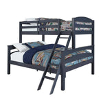APRODZ Solid Wood Reese Bunk Bed for Bedroom | Graphite Blue Finish