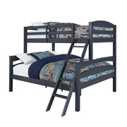 APRODZ Solid Wood Reese Bunk Bed for Bedroom | Graphite Blue Finish