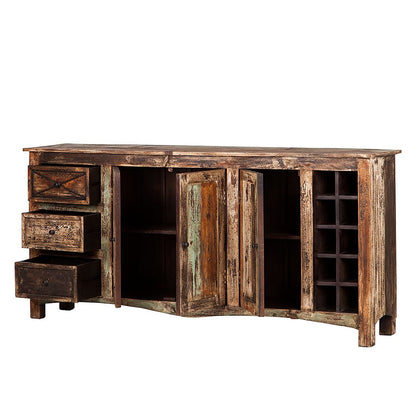 APRODZ Solid Wood Embu Sideboard Storage Cabinet for Living Room