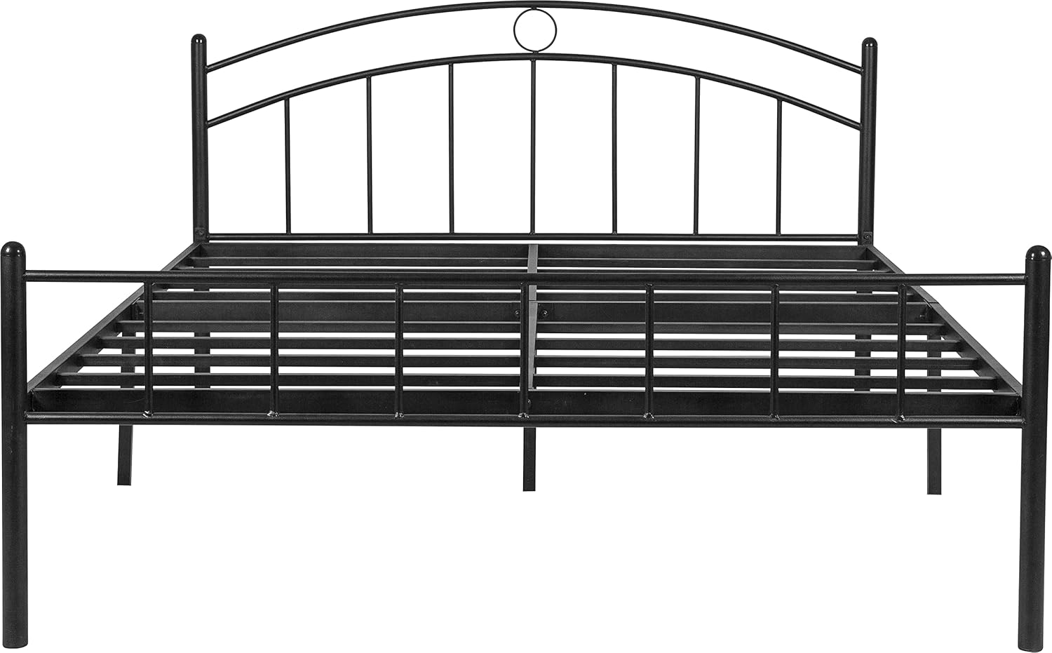 APRODZ Iron Queen Size Bed For Bedroom Metal Bed In Black Color, Painted