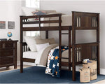 Sheesham Wood Beerar Kids Bunk Beds with Ladder for Bedroom 