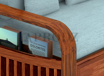 Sheesham Wood 2 Seater Sofa Cum Bed with Storage
