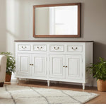 Solid Wood Cancun Storage Sideboard Cabinet with 4 Door and 4 Drawer for Living Room 