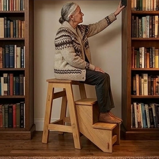 Translation missing: en.Mango Wood Folding Step Side End Table for Home | Stap Stool Table 