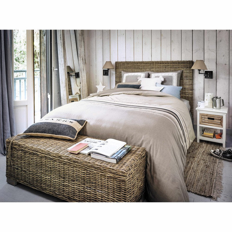 Mango Wood Bulolo One Drawer Selves Bedside Storage Table for Bedroom | White Finish 