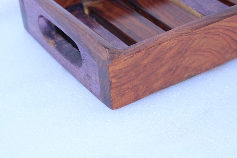 Sheesham Wood Decorative Antique Touch Serving Tray 