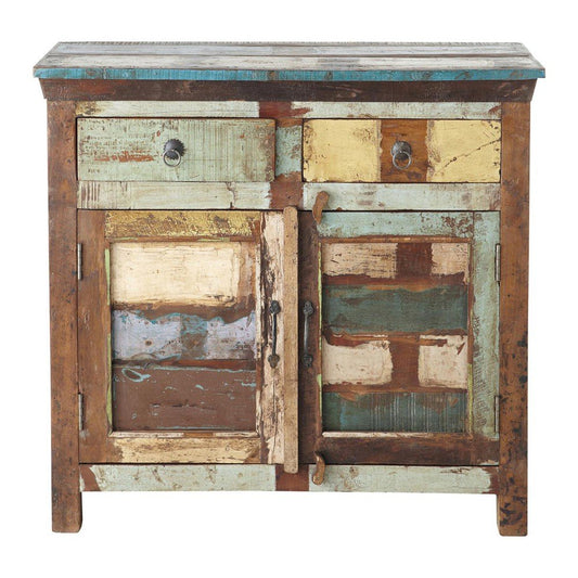 APRODZ Solid Wood Kerch Sideboard Storage Cabinet for Living Room | Wooden Cabinet for Kitchen | Multicolor Finish