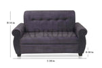 Modern Sofa Set 2 Seater Velvet Fabric Sofa Upholstered Chaise Lounge with Button Design, Living Room Furniture Sofa for Home & Office 