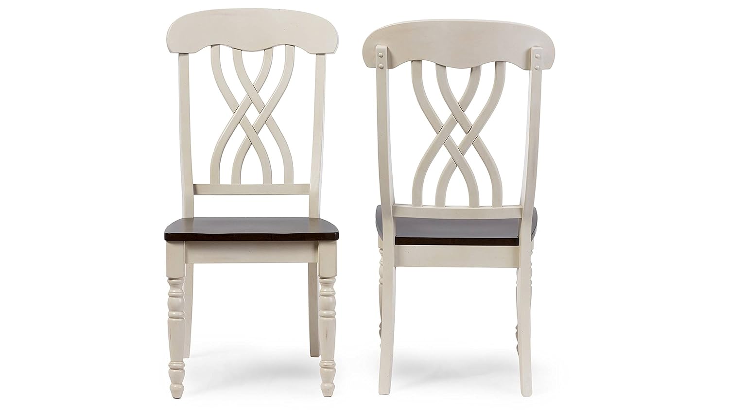 APRODZ Sheesham Wood Marceio Dining Chair Set for Home | Set of 2 Chair | Cream Finish