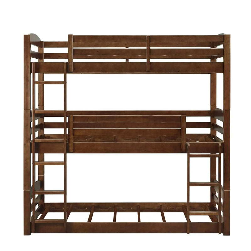 APRODZ Ipsotu Mango Wood Bunk Bed Without Storage Single Bed Furniture for Bedroom Living Room Home (Mango - Brown)