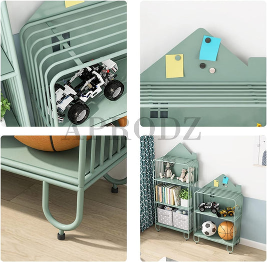 Children’s Shelves Metal Floor Bookshelf Childrens Bookcase Shelves Storage Unit and Rack Kids Book Storage Rack Toy Chests & Organizers