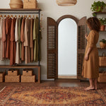Mango Wood Meredi Standing Wall Decorative Mirror Frame| Wooden Mirror 