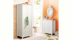 APRODZ Mango Wood Ania Chest of 6 Drawers Storage Cabinet for Living Room | Wooden Sideboard | White Finish