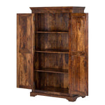 APRODZ Sheesham Wood Multipurpose Storage 2-Door Lima Wardrobe Almirah