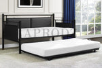 Surte Twin Size Metal Daybed with Trundle Bed 