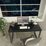 Computer Desk 47" Modern Sturdy Office Desk Study Writing Desk for Home Office, White 