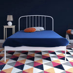 Metal Bed Frame with Rounded Headboard