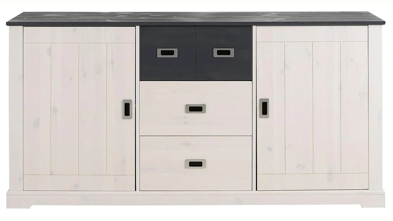APRODZ Solid Wood Horizonte Sideboard Storage Cabinet for Living Room