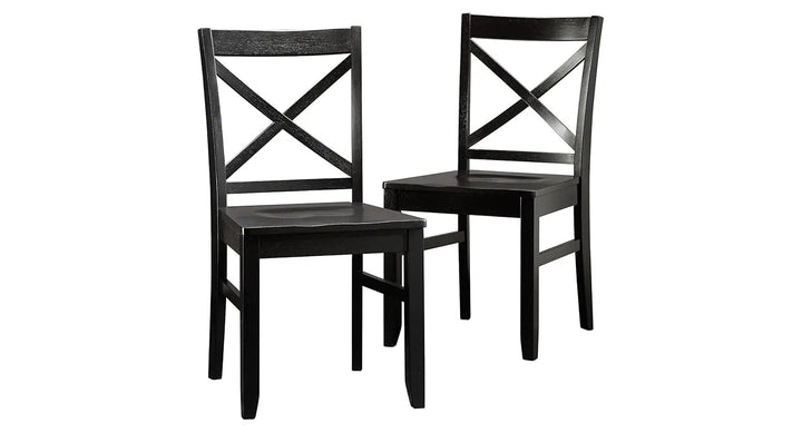 Translation missing: en.Aprodz Mango Wood Cuenca Dining Chair Set for Home | Set of 2 Chair | Black Finish