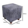 Flute Printed Ottoman Stool Upholstered Foam Cushioned Pouffes for Living Room Puffy Muddha Stool
