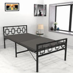 Metal Bed | Metal Bed With Foam Mattress Included | (King, Queen, Single Size with Mattress) (Geometric Design & Geometric Design with Foam)  metal bed