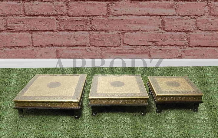 Translation missing: en.Handpainted Bajot: Antique Design, Multipurpose Stool, Decorative Pooja Mandir Stand (Copy) 