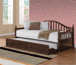 Drummo Sheesham Wood Daybed with Trundle Bed 