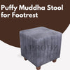 Flute Printed Ottoman Stool Upholstered Foam Cushioned Pouffes for Living Room Puffy Muddha Stool