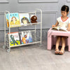 Children's Metal Bookcase Shelves Storage Unit Kids Book Storage Rack Toy Chests & Organizers