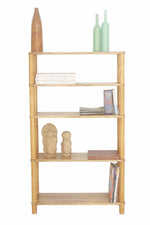 Solid Wood Designer Bookcases and Book Shelves for Living Room | Rack Shelf | Brown Finish 