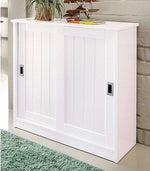 APRODZ Mango Wood Daria Shoe Cabinet for Home | Shoe Rack Organiser | White Finish