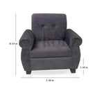 Single Seater Fabric Sofa | Comfortable & Stylish Upholstered Sofa for Home & Office | Durable & Elegant Living Room Seating S-271-1 Seater 