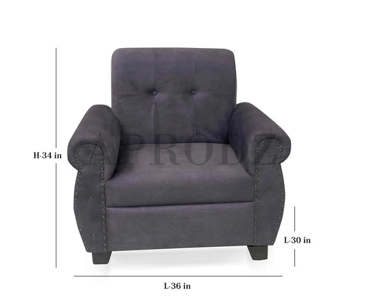 Translation missing: en.Single Seater Fabric Sofa | Comfortable &amp; Stylish Upholstered Sofa for Home &amp; Office | Durable &amp; Elegant Living Room Seating S-271-1 Seater 