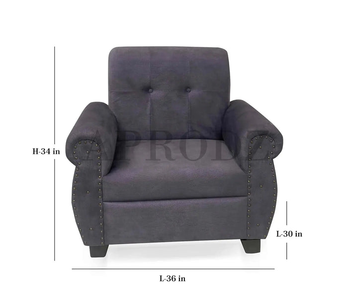 Translation missing: en.Single Seater Fabric Sofa | Comfortable &amp; Stylish Upholstered Sofa for Home &amp; Office | Durable &amp; Elegant Living Room Seating S-271-1 Seater 