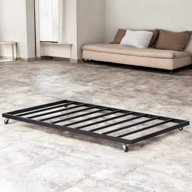 Suniz Twin Size Metal Daybed with Trundle Bed 