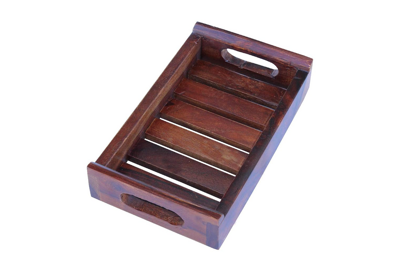 Sheesham Wood Decorative Antique Touch Serving Tray 