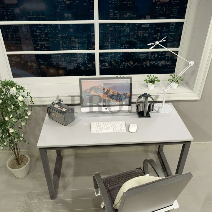 Translation missing: en.APRODZ Computer Desk 47" Modern Sturdy Office Desk Study Writing Desk for Home Office, White