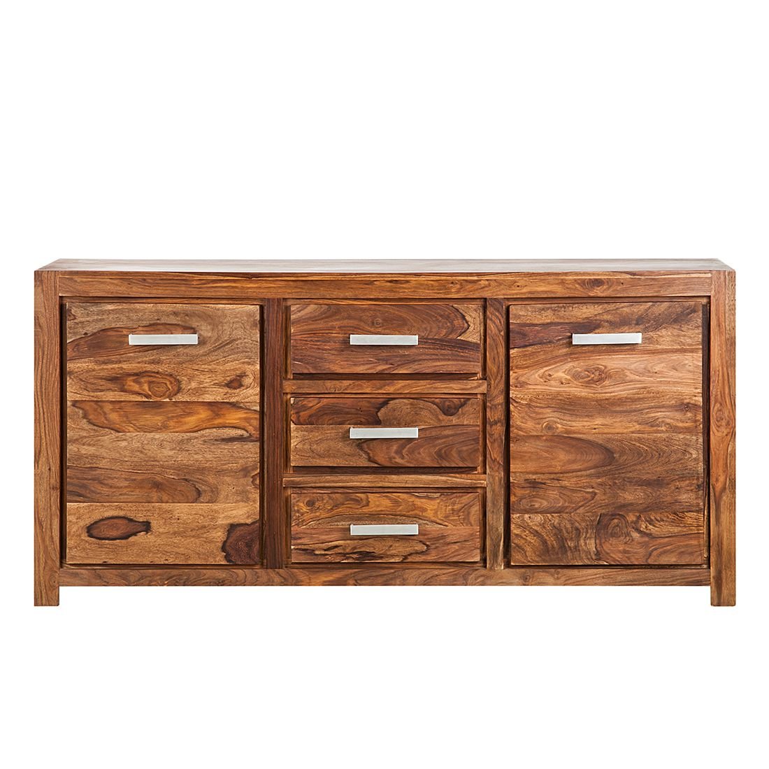 APRODZ Solid Wood Macae Sideboard Storage Cabinet for Living Room